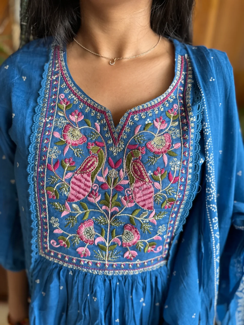Cotton Hand block Printed kurti - Image 3
