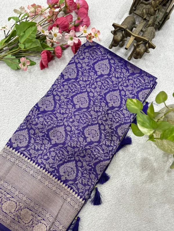 Pure Soft Banarasi Saree - Purple